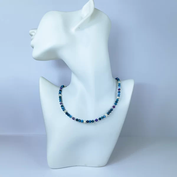 collar piedras facetas lindo